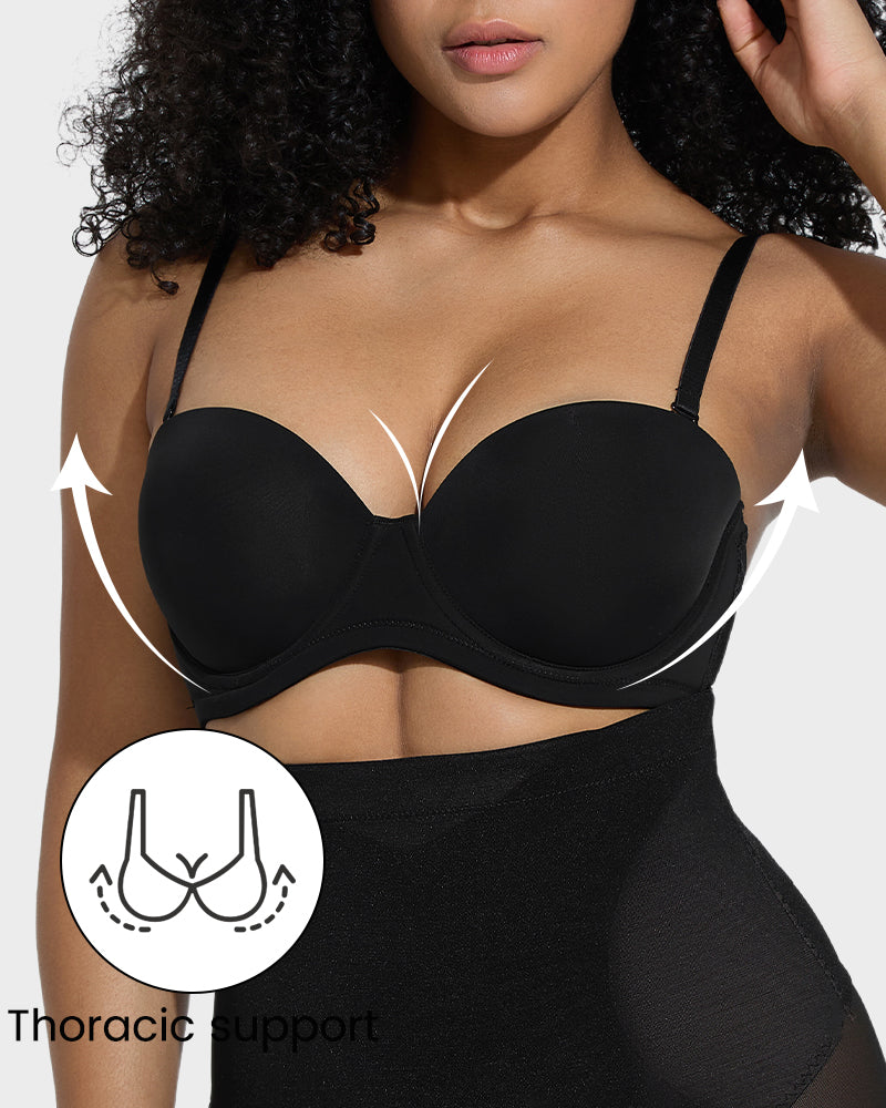 Versatile Molded Cup Underwire Bra with Removable Straps