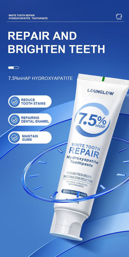🔥Final 12 Hours: 59%OFF🎁 Lounglow WHITE TOOTH REPAIR Hydroxyapatite Toothpaste  💎 Your Smile, Naturally Brighter!