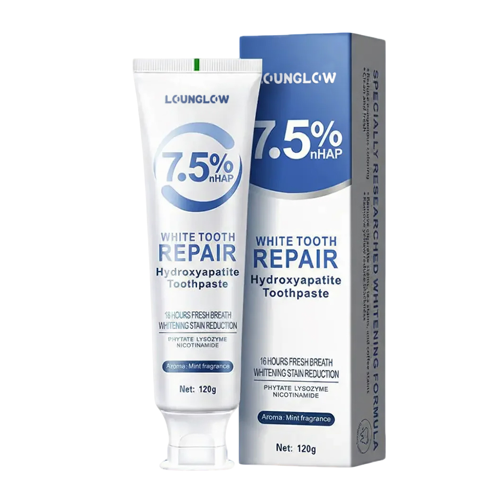🔥Final 12 Hours: 59%OFF🎁 Lounglow WHITE TOOTH REPAIR Hydroxyapatite Toothpaste  💎 Your Smile, Naturally Brighter!