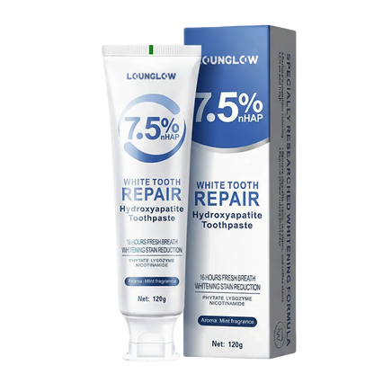 🔥Final 12 Hours: 59%OFF🎁 Lounglow WHITE TOOTH REPAIR Hydroxyapatite Toothpaste  💎 Your Smile, Naturally Brighter!