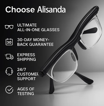 【ADJUSTABLE FOCUS GLASSES】See Every Moment Clearly With Alisanda!