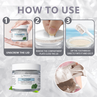Natravor™Remineralizing & Whitening Tooth Powder Cool Mint
