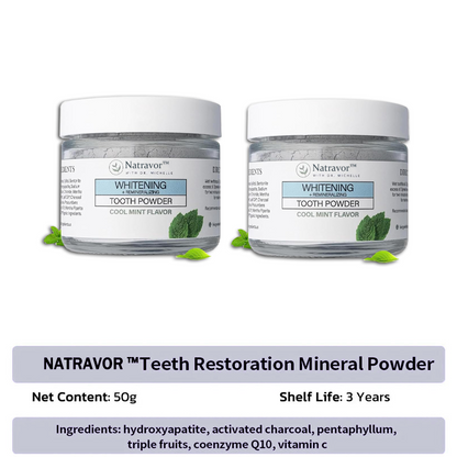 Natravor™Remineralizing & Whitening Tooth Powder Cool Mint