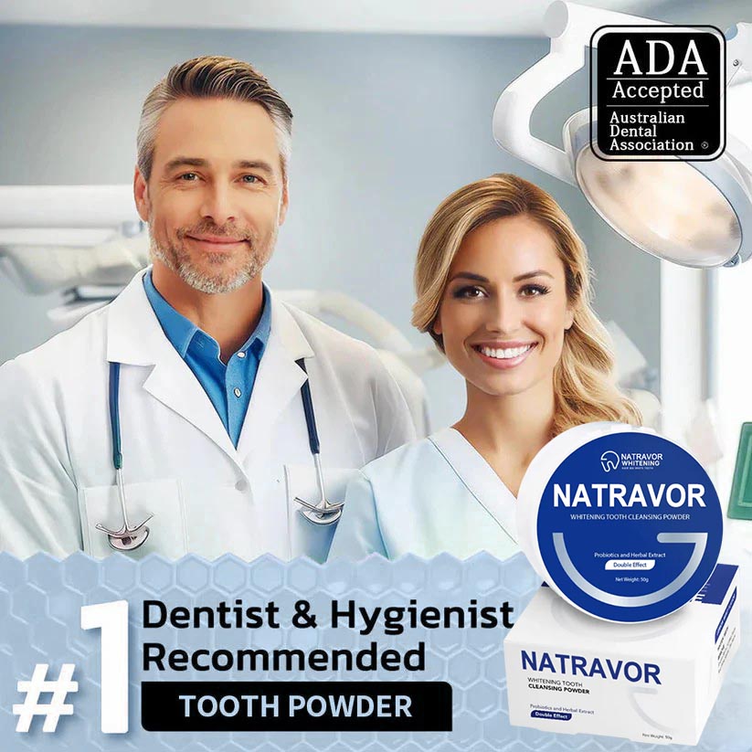 Natravor™ Whitening Tooth Cleansing Powder 🦷Obtain American Dental Association (ADA) Certification (Treats periodontitis and mouth ulcers, prevents tooth loss, and repairs gum recession)