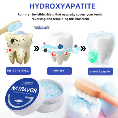 Natravor™ Whitening Tooth Cleansing Powder 🦷Obtain American Dental Association (ADA) Certification (Treats periodontitis and mouth ulcers, prevents tooth loss, and repairs gum recession)