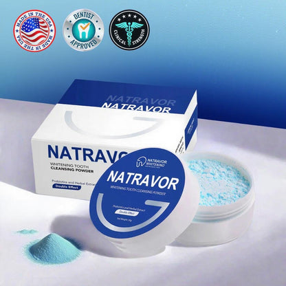 Natravor™ Whitening Tooth Cleansing Powder 🦷Obtain American Dental Association (ADA) Certification (Treats periodontitis and mouth ulcers, prevents tooth loss, and repairs gum recession)