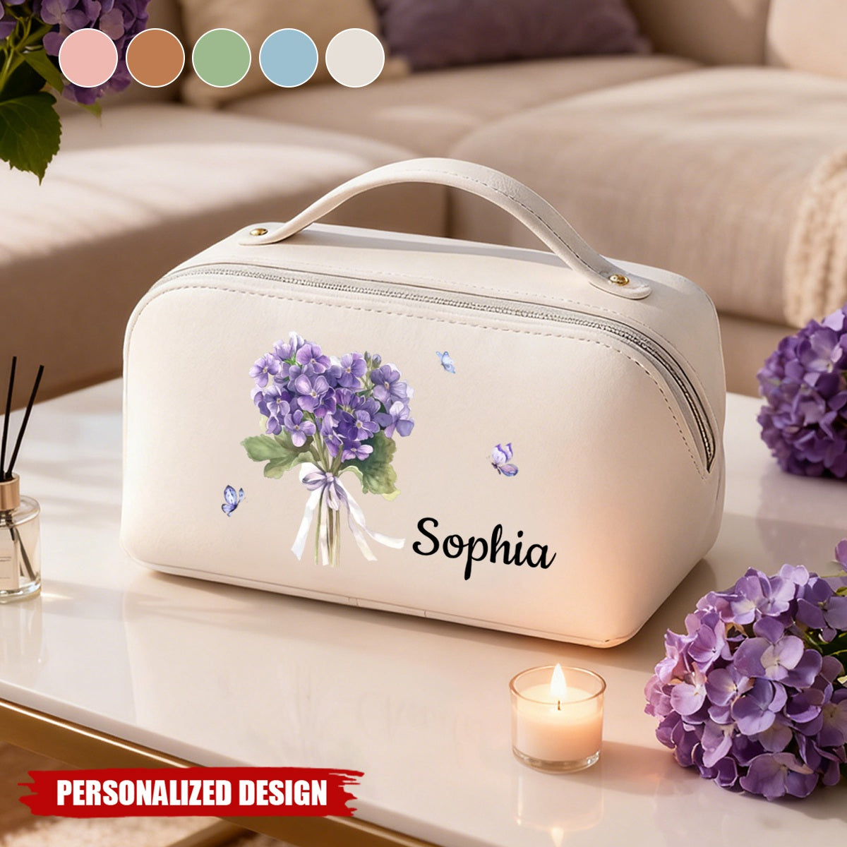 Custom Travel Toiletry Bag - Personalized Birthday Gifts For Women, Besties