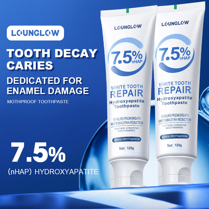 🔥Final 12 Hours: 59%OFF🎁 Lounglow WHITE TOOTH REPAIR Hydroxyapatite Toothpaste  💎 Your Smile, Naturally Brighter!