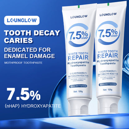 🔥Final 12 Hours: 59%OFF🎁 Lounglow WHITE TOOTH REPAIR Hydroxyapatite Toothpaste  💎 Your Smile, Naturally Brighter!