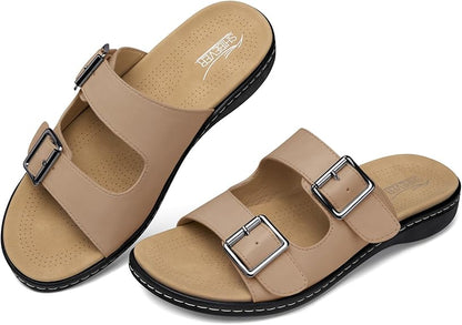 WOMEN BREATHABLE ORTHOPEDIC ADJUSTABLE LADIES LEATHER SANDALS