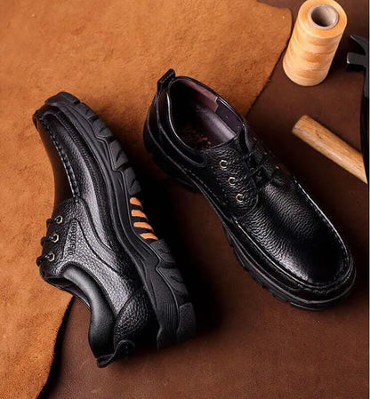 Christmas Sale⛄--40% OFF 🎁Mens Waterproof Non Slip Soft Sole Casual Genuine Leather Oxfords