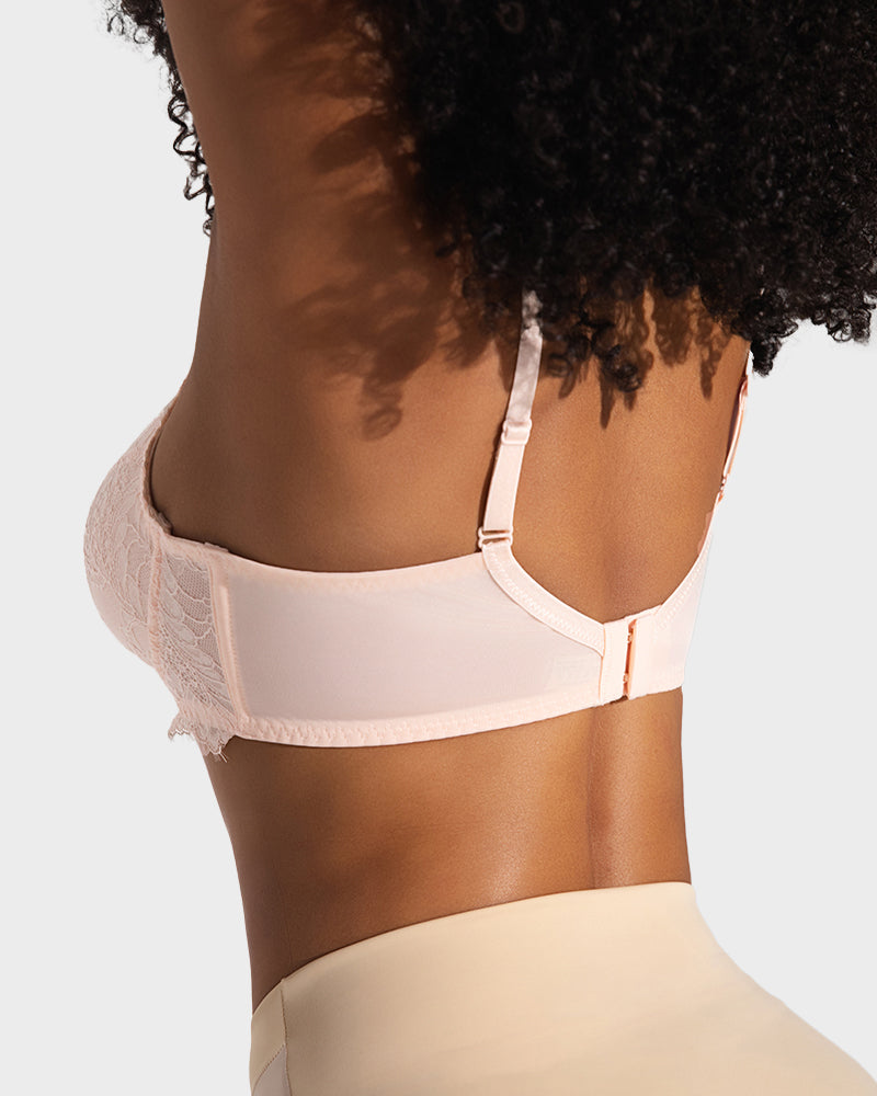 Comfort Unlined Lace Underwire Push Up Bra