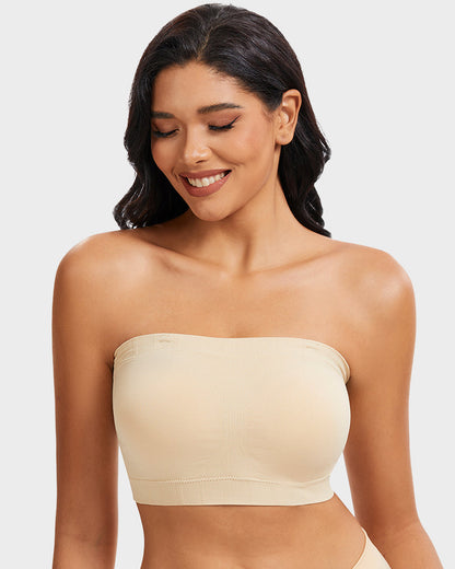 Full-Coverage Seamless Bandeau Bra