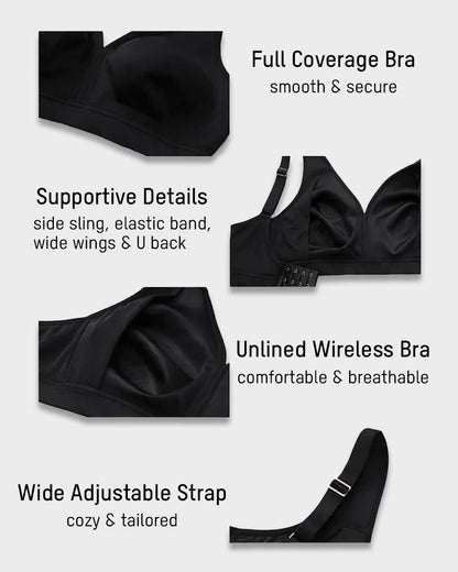 Plus Size Full Coverage Wireless Bra