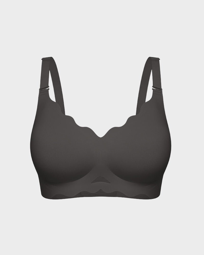 Seamless Wireless Scalloped Edge Jelly Bra