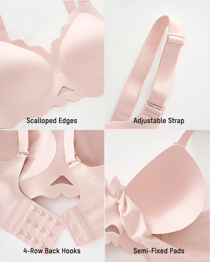 Seamless Wireless Scalloped Edge Jelly Bra