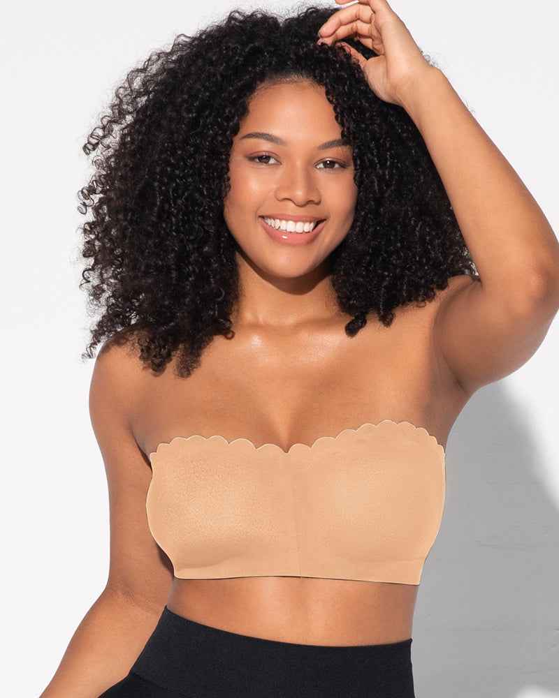 Strapless Front Closure Leopard Print Bra