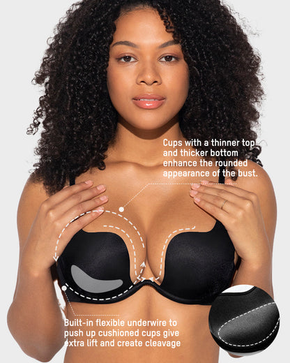 U-Shaped Backless Bra with Lift
